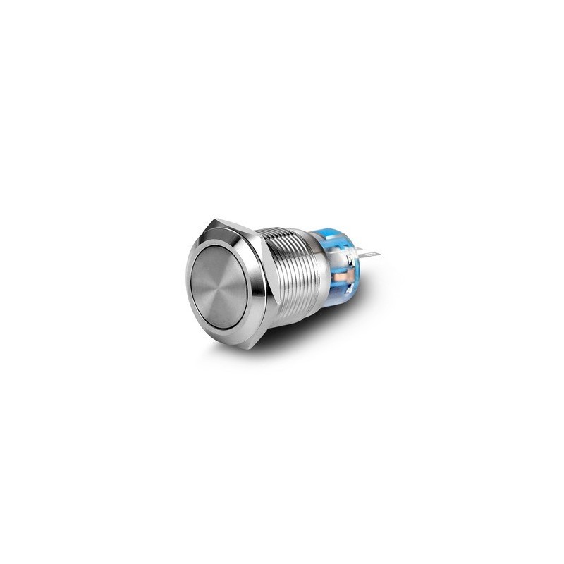 Botón de enclave Antivandálico 16mm con luz roja (LED 12V)