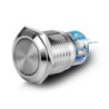 Botón de enclave Antivandálico 16mm con luz roja (LED 12V)