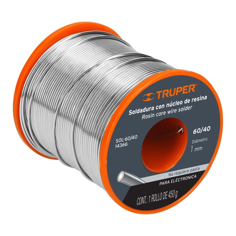 Soldadura con núcleo de resina TRUPER 60/40