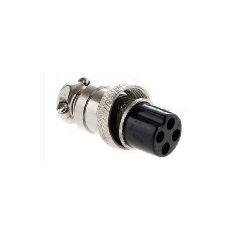 Conector circular Gx16-4 Pines 12mm
