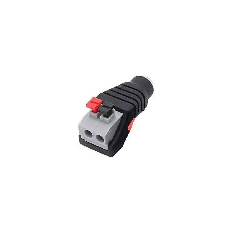 Power Jack DC hembra con push button 2 posiciones