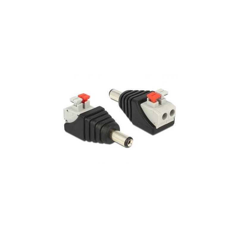 Power Jack DC hembra con push button 2 posiciones