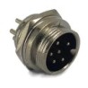 Conector circular hembra 7 posiciones 16mm