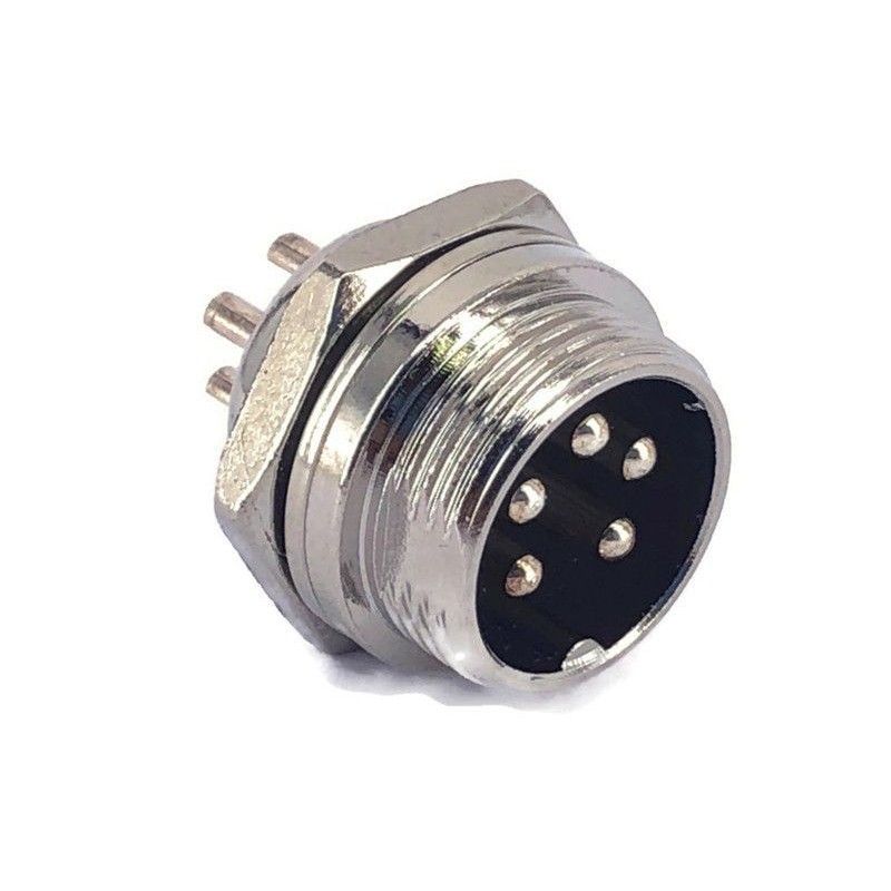 Conector circular hembra 7 posiciones 16mm