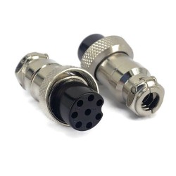 Conector circular hembra 7 posiciones 16mm