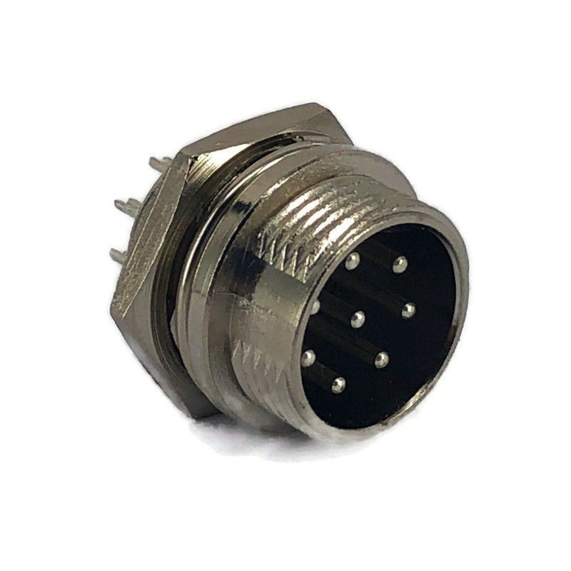 Conector circular hembra 7 posiciones 16mm