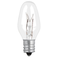 Lámpara incandescente Base E12 Volteck Transparente