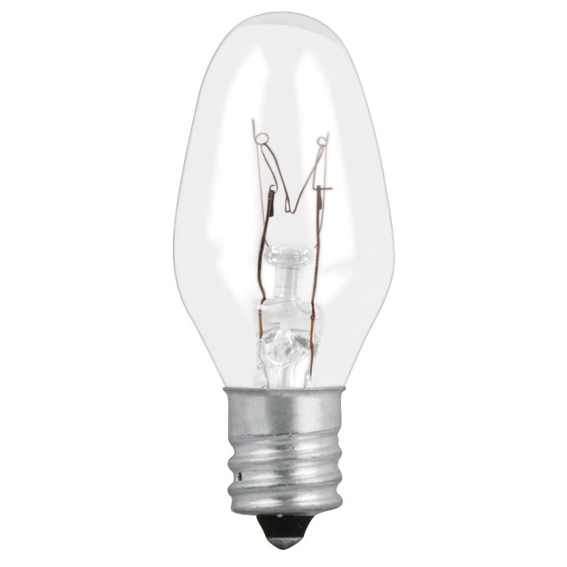 Lámpara incandescente Base E12 Volteck Transparente