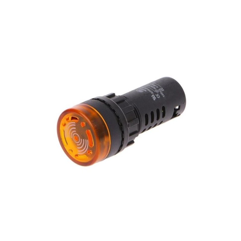 Lampara piloto 22mm color rojo 12V con buzzer