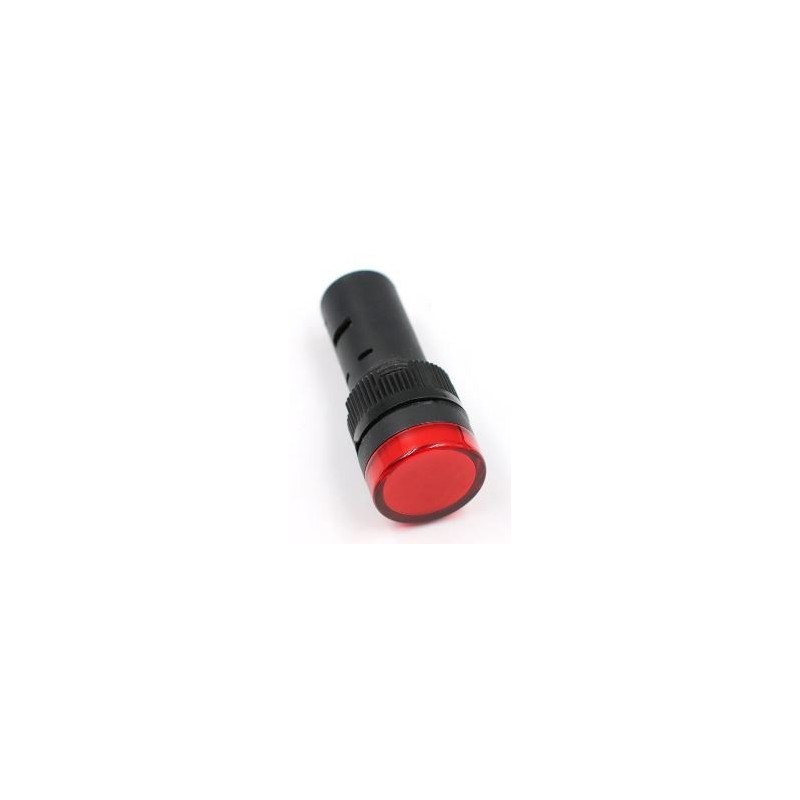 Lámpara piloto 16 mm con led color rojo 110-220 VAC