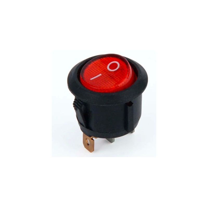 Rocker Switch color rojo 20mm 12V 20A con LED