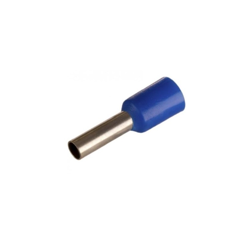 Terminal puntera hueca 8 mm, 14 AWG azul