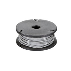 Carrete con 7.5 m de cable calibre 22 AWG color gris