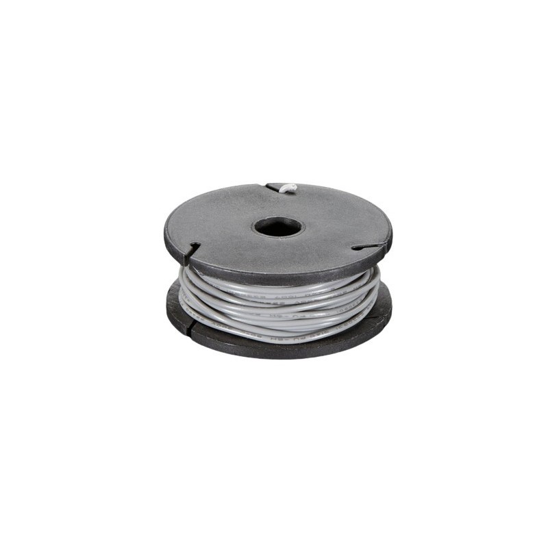 Carrete con 7.5 m de cable calibre 22 AWG color gris