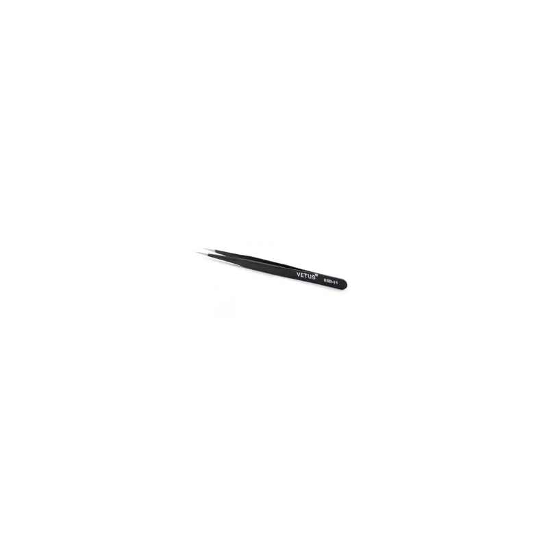 Pinzas punta fina recta ESD-11 color negro