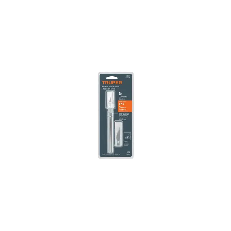 Exacto de 6 inch profesional con 5 cuchillas de acero SK2 TRUPER