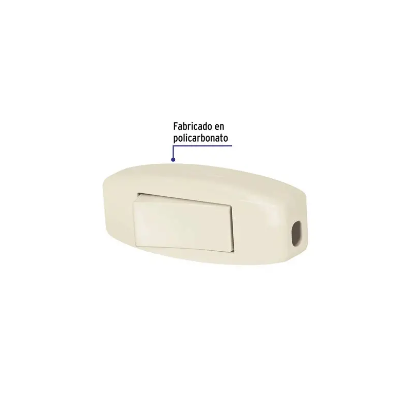 Interruptor de paso para lámpara, 127 V 3A