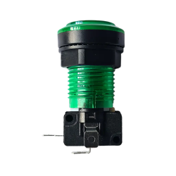 Botón para maquinita luminoso color verde con microswitch