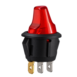 ROCKER SWITCH CON PALANCA ILUMINADA COLOR ROJO