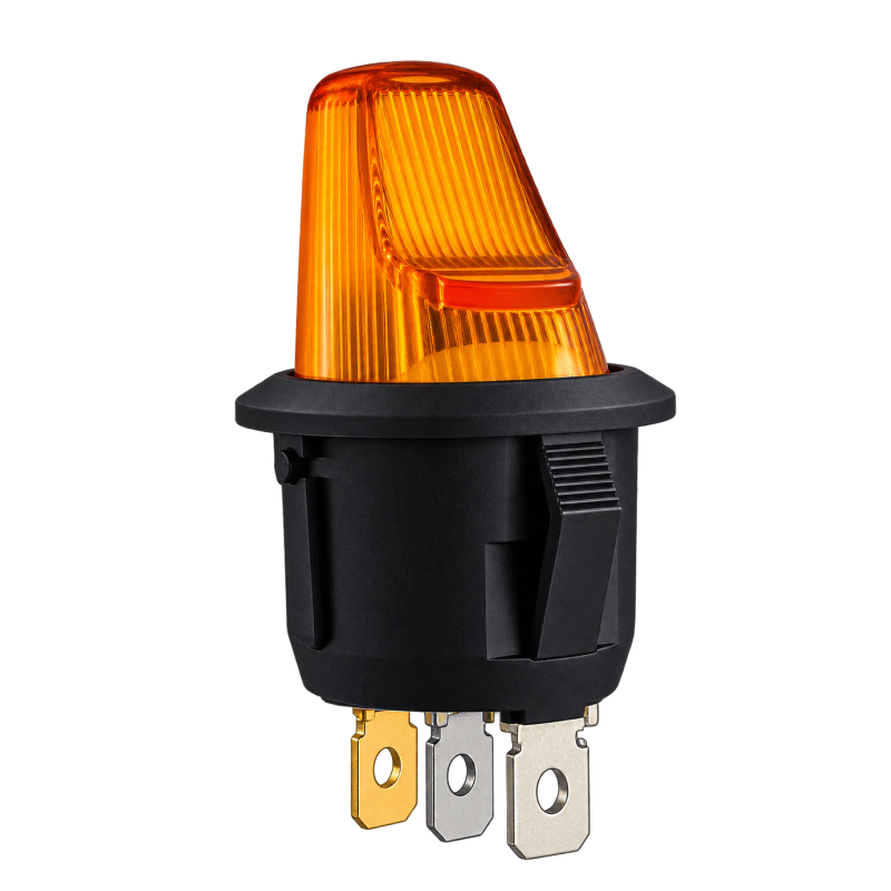 ROCKER SWITCH CON PALANCA ILUMINADA COLOR AMARILLO