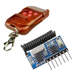 Módulo Receptor Inalámbrico RF 4 Canales 433MHz con Control