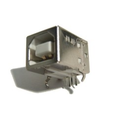 Conector USB tipo B en ángulo para PCB.
