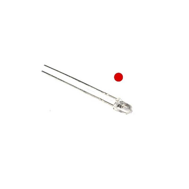 Led 3 mm ultrabrillante rojo