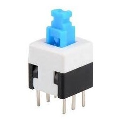 Push button Th SPST  6 pines con enclave