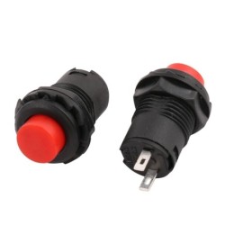 Switch Pulsador Redondo Rojo SPDT 3A 125VAC