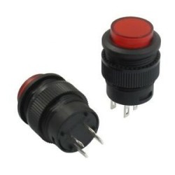 Switch con led y enclave 3A 250VAC (Rojo)