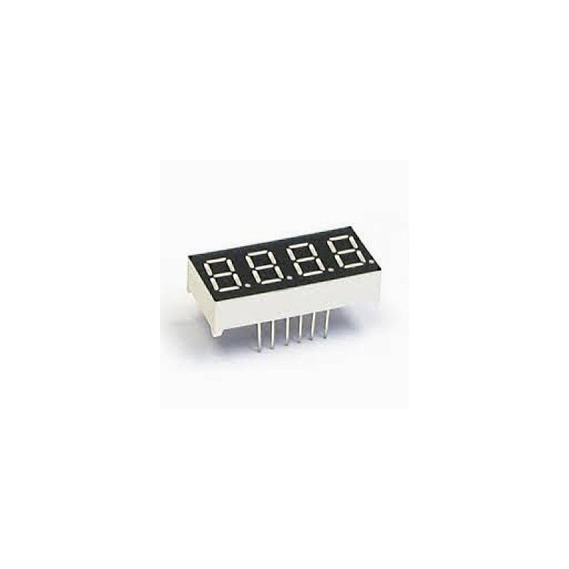 Display cuádruple 7 segmentos cátodo comun