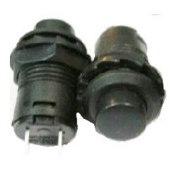 Botón pulsador redondo negro