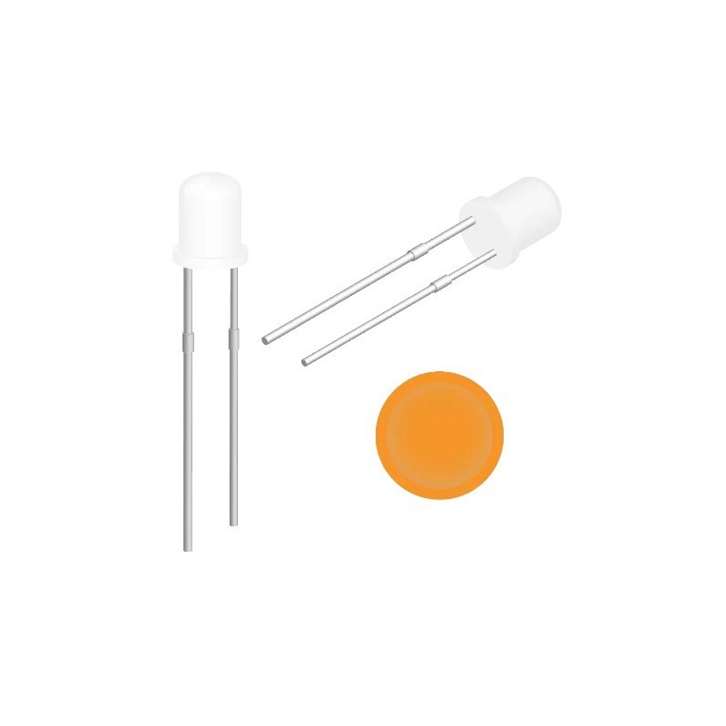 Led ultrabrillante 3 mm naranja