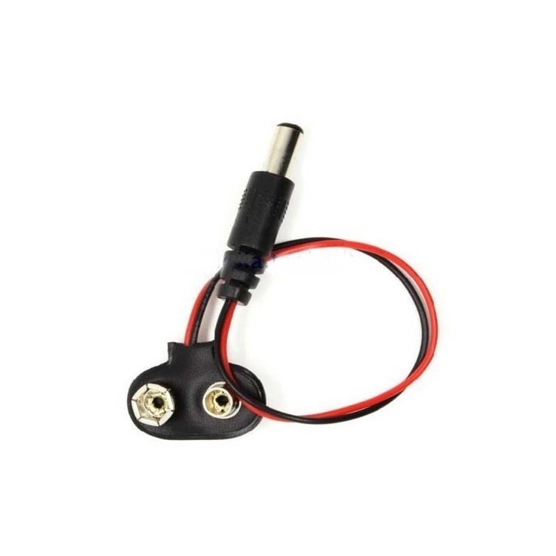 Clip para pila 9V con plug
