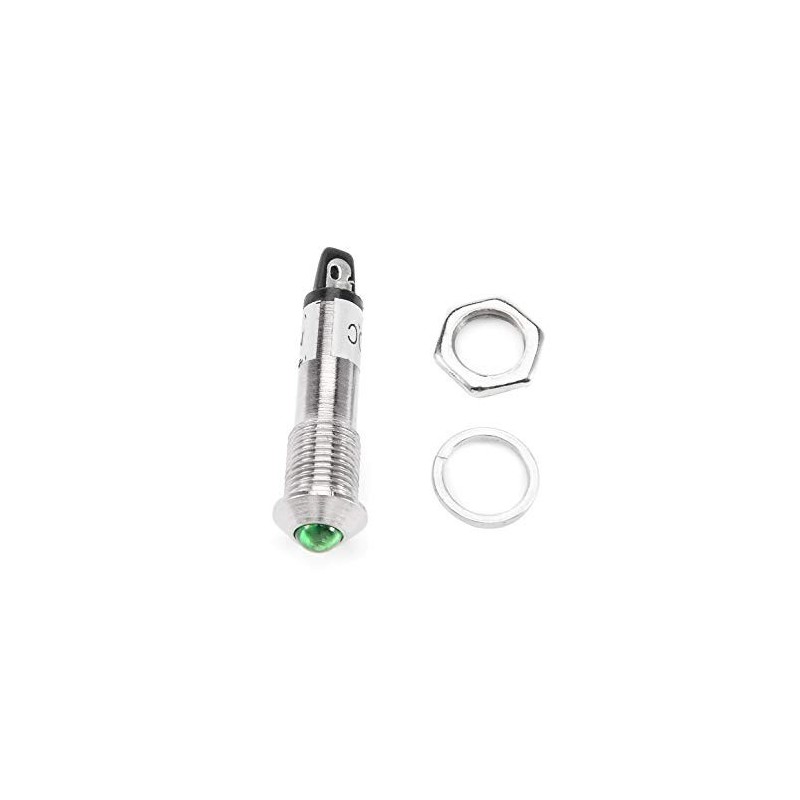 Lampara piloto LED 5mm color verde 24 VDC