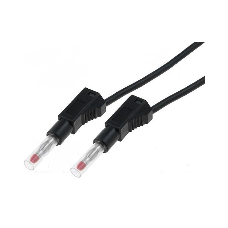 Cable de prueba color negro con enchufe de banana
