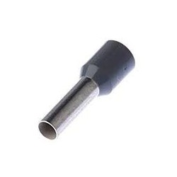 Terminal puntera hueca 4mm, 12awg - gris