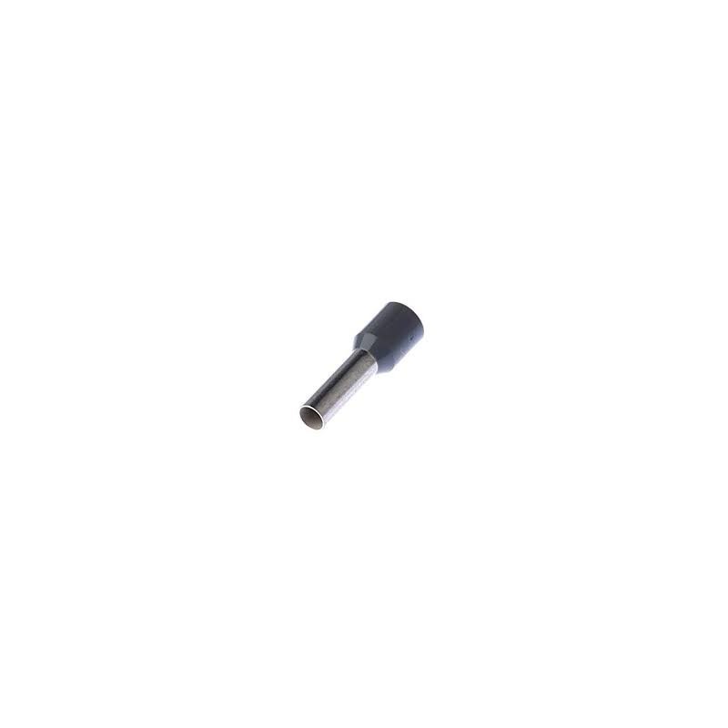 Terminal puntera hueca 4mm, 12awg - gris