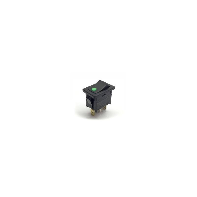 Switch rocker SPST 16A 12VDC con punto de luz led