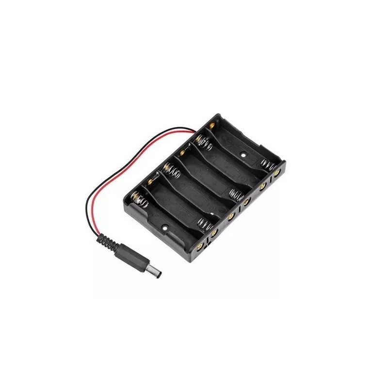 Portapilas AA X6 con plug.