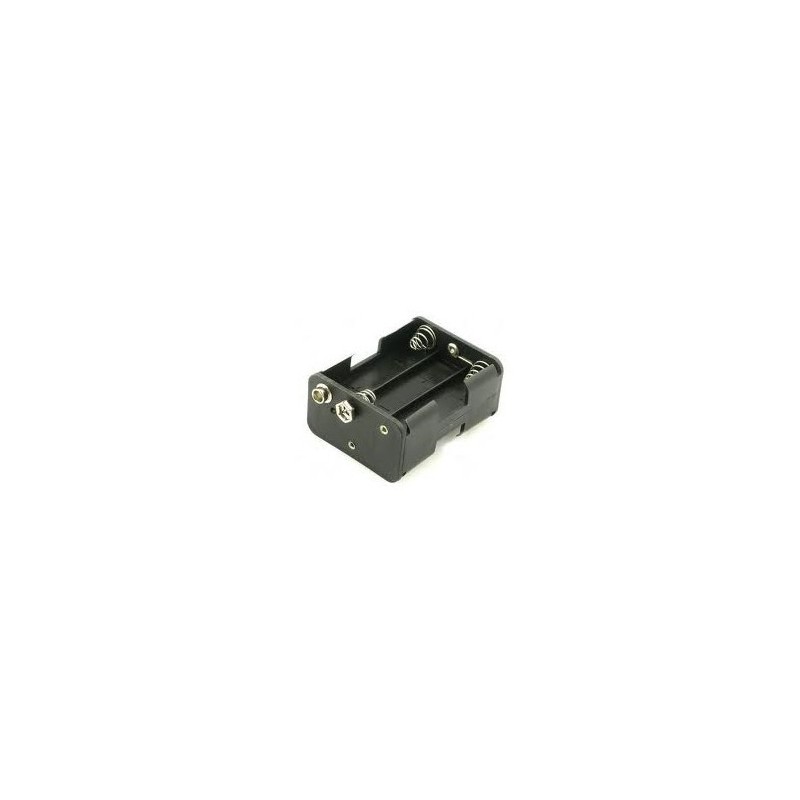 PORTAPILAS AA X6 (CON TERMINALES CLIP)