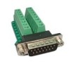 Conector macho DB15 con PCB Y BORNERA