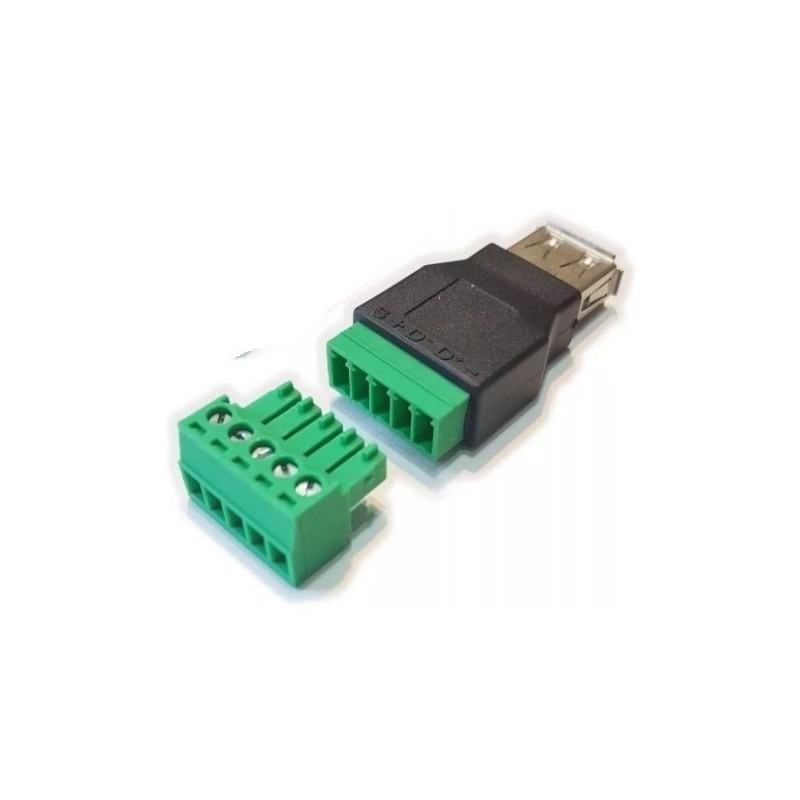 Adaptador USB 2.0 hembra a bornera