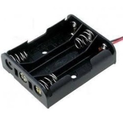 Porta bateria para 3 baterias AA