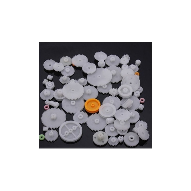 Engranes y piñones surtidos de plástico (pieza)