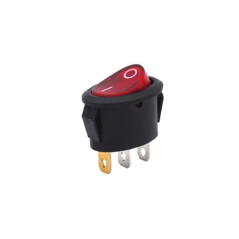 Rocker switch con led 23mm 220 VAC