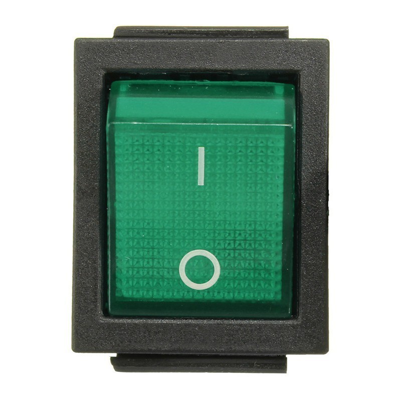 Rocker Switch 30x25mm color verde