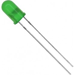 Led opaco 10 mm verde