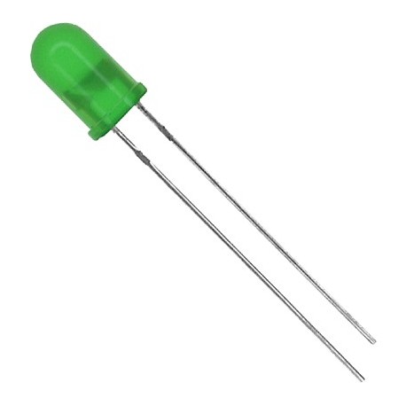 Led opaco 10 mm verde