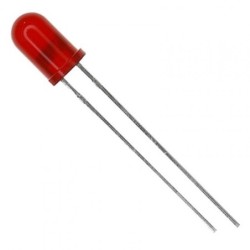 Led 5mm opaco rojo